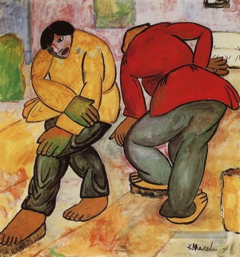 Kazimir Malevich œuvres - polisseurs de plancher 1912 Kazimir Malevich